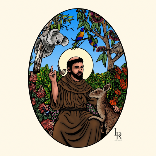 St Francis of Assisi Icon A4 Print