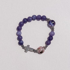 Rosary Bracelet Inspired by Eileen O’Connor (lavender) - Australian Flower Series