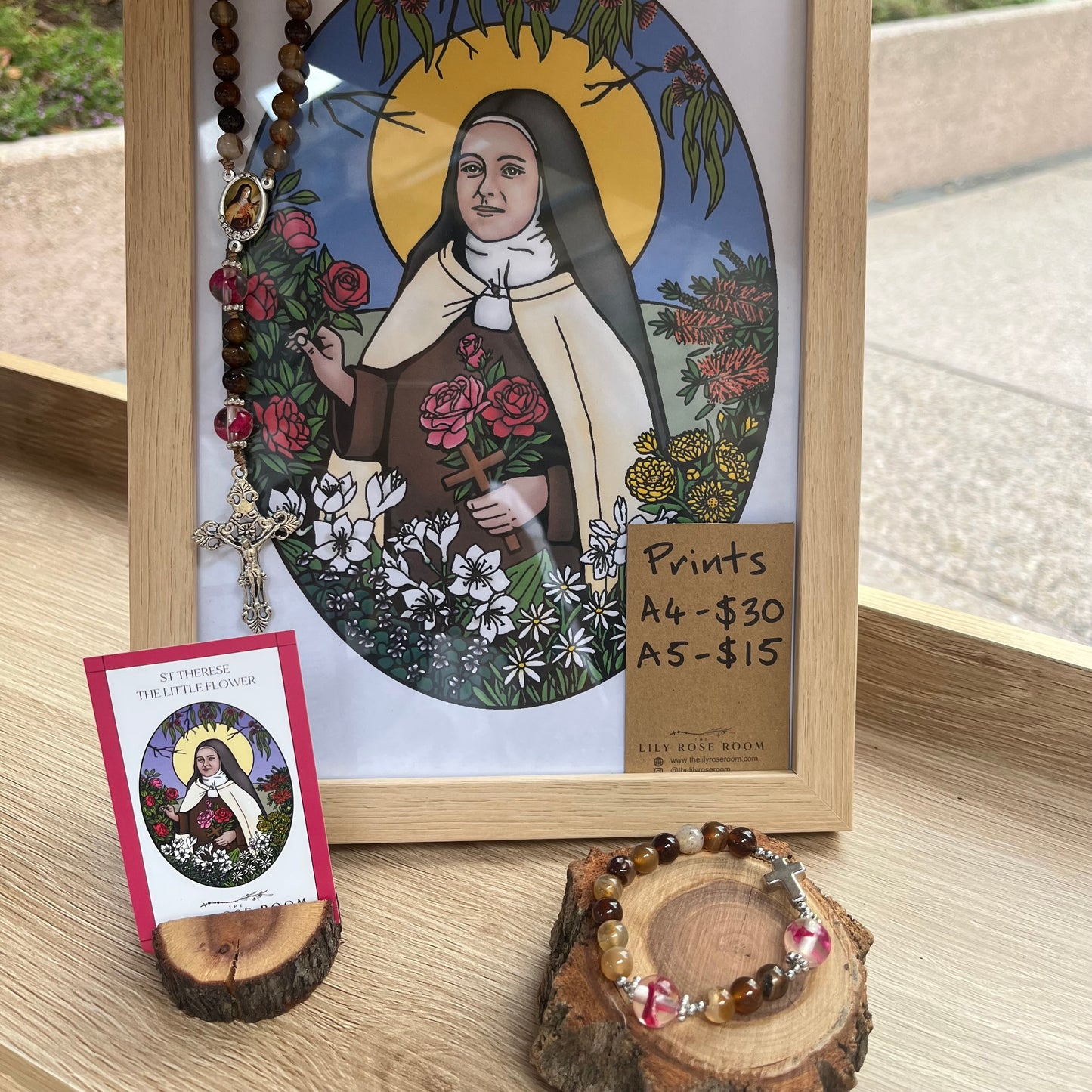 St Therese the little flower Icon A4 Print