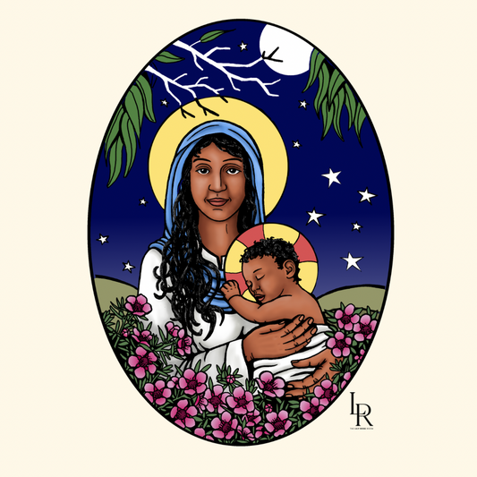 Mother Mary Icon A4 Print